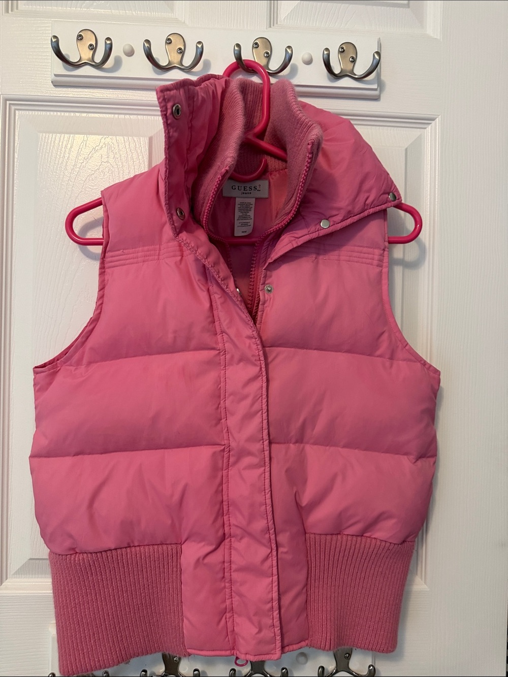 Guess - Vintage pink Quilted Puffer Vest